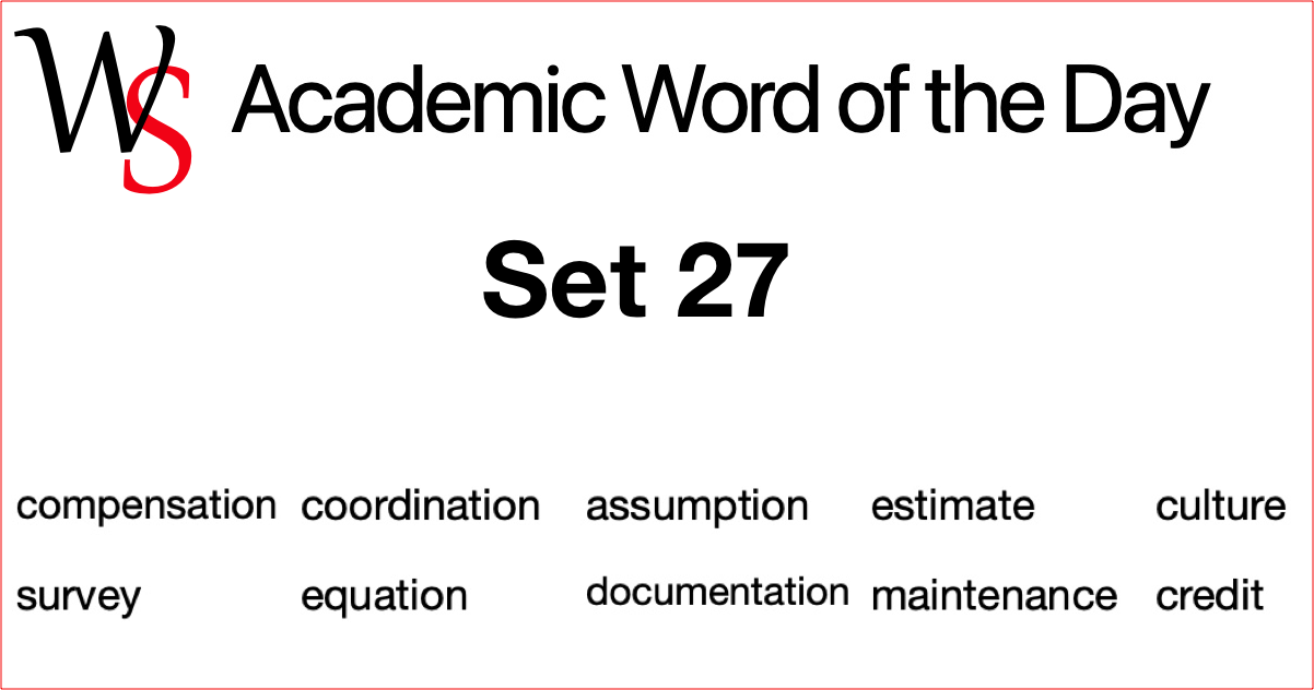 Academic Word of the Day - Set 27 | Writing Support