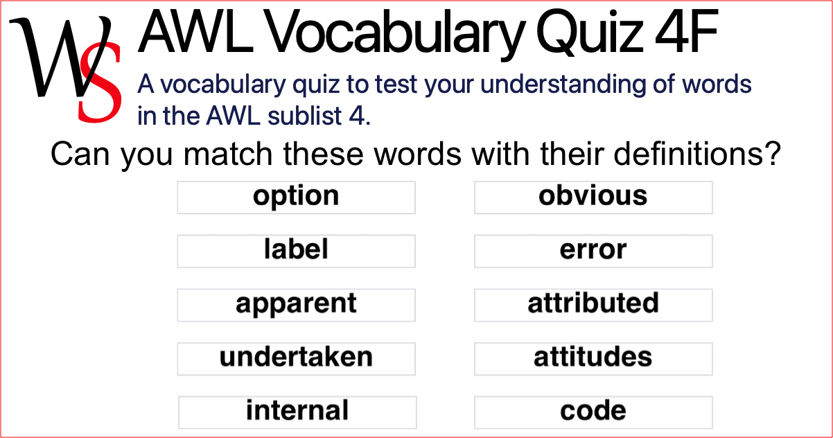 AWL POSITIVE AND NEGATIVE VOCABULARY visual data 6